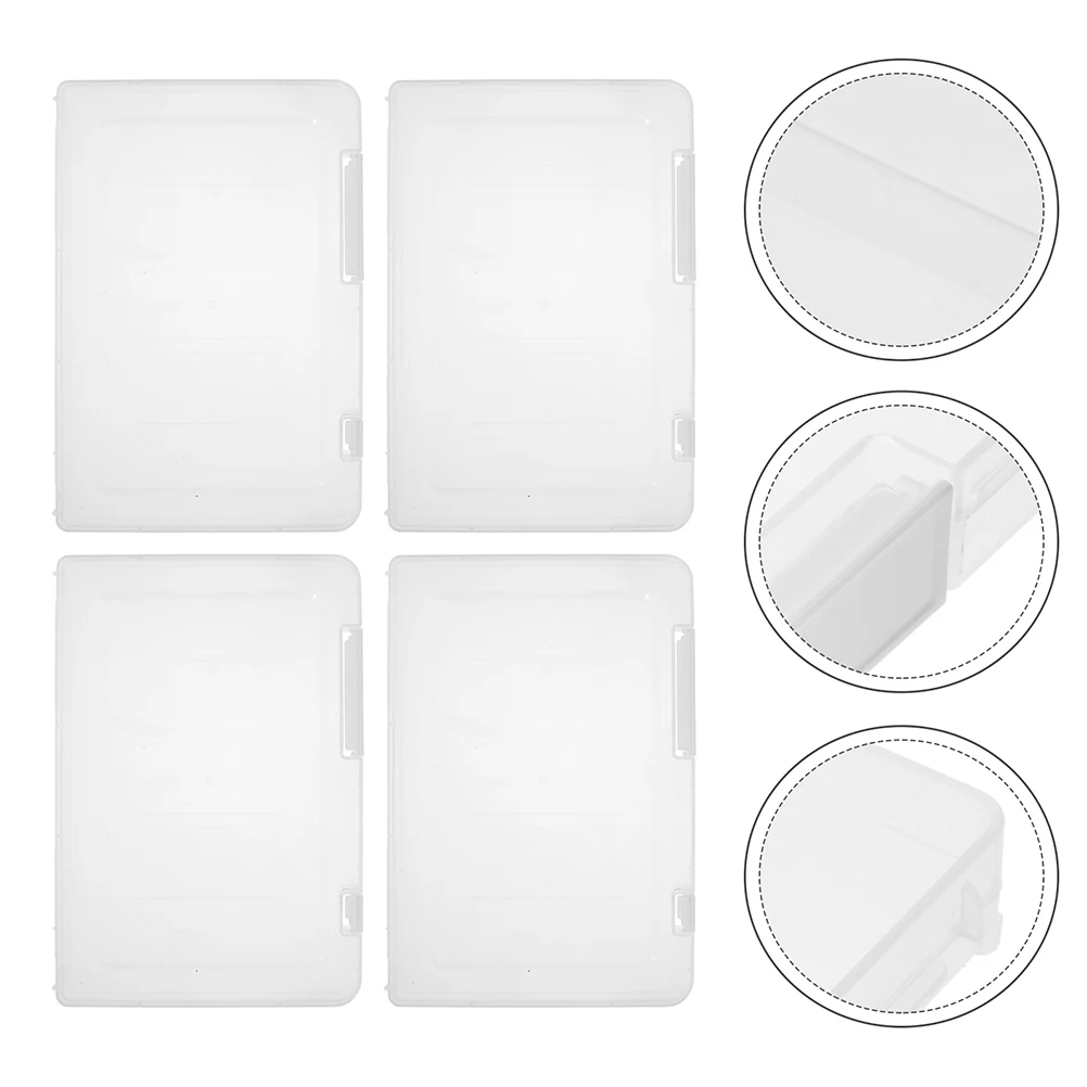 Caja de almacenamiento de archivos, Protector de documentos, certificado de nacimiento, álbum de recortes, suministros de oficina, estuche de proyecto portátil, revista de plástico, 6 uds.
