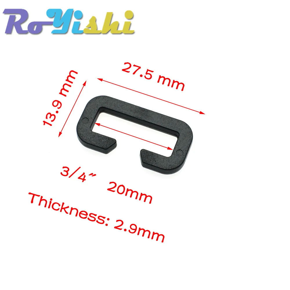 10 pz/pacco plastica Looploc anello rettangolare fibbia zaino cinturino in tessuto parti di borse sportive