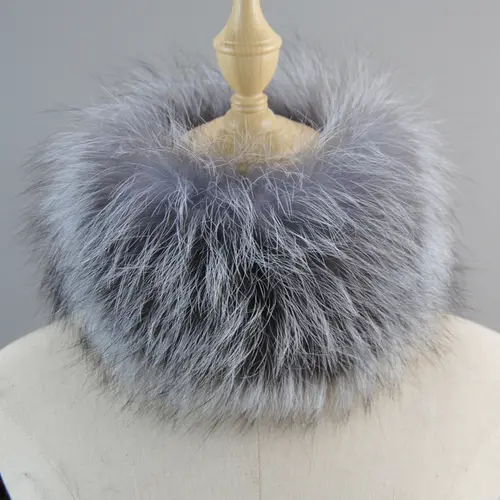 2026 Hot Sale Women Real Fox Fur Scarf Fur Headbands Good Elastic Winter Luxury Neck Warmer Natural Fur Mufflers Ring Scarves - Image 3