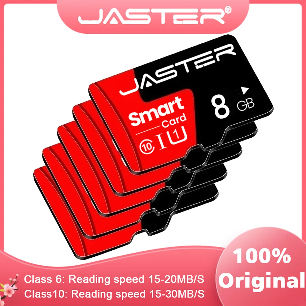 

JASTER Mini SD-карта 4 ГБ, 8 ГБ, 16 ГБ, класс 6, реальная емкость, 32 ГБ, SD-карта, высокоскоростная смарт-карта SD TF, красная, подходит для камеры