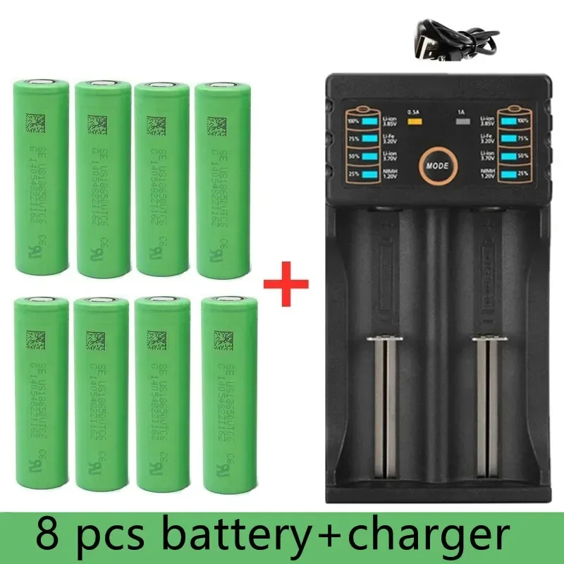 New original 3.7 V 3000 MAH 18650 battery for us18650 Sony VTC6 30A toys tools flashlight battery+USB Charger