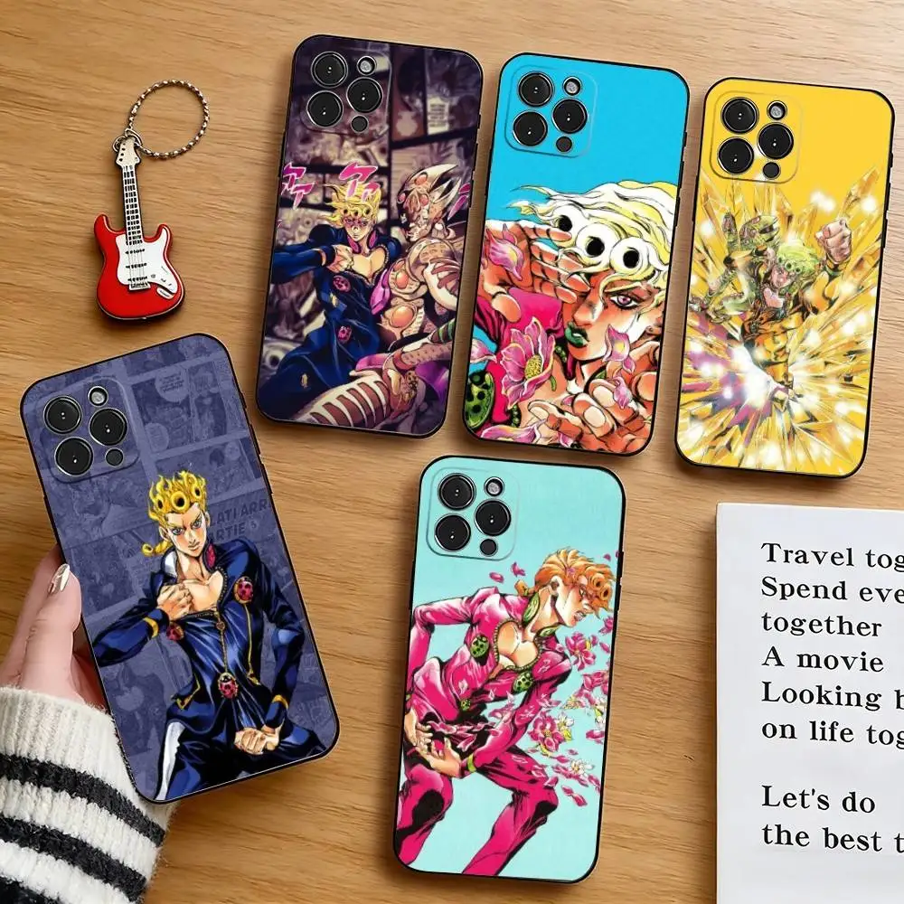 

J-JOJO G-Giorno G-Giovanna Phone Case For iPhone 17, 16,15,14,13,12,11 Plus,Pro Max, Others Soft Black Cover