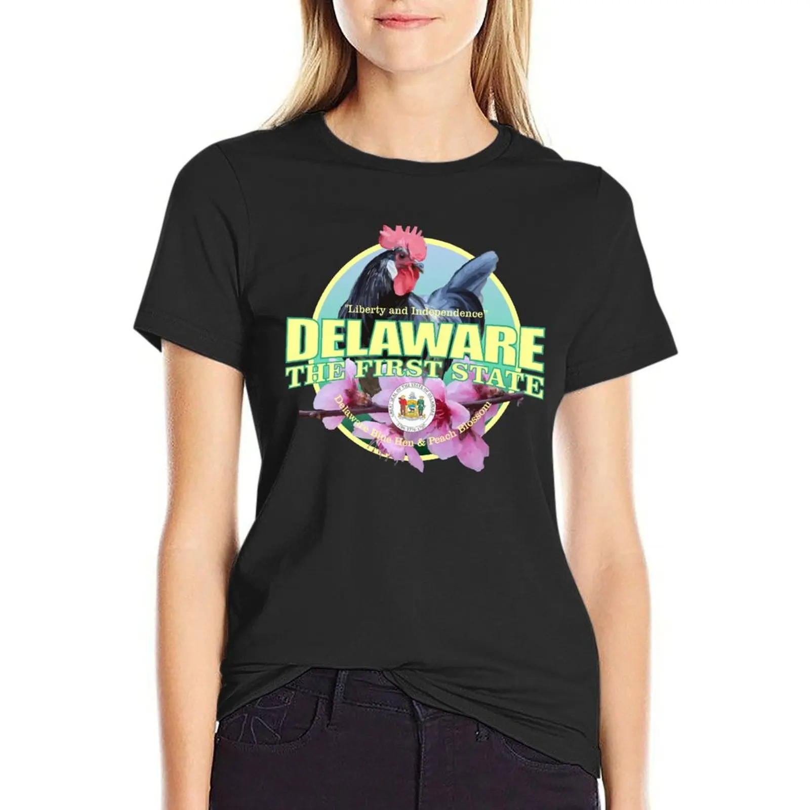 Delaware (state bird & flower) T-Shirt female summer tops t shirt Women