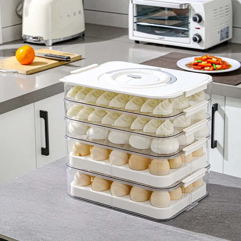 Food Grade Dumpling Storage Box Special Preservation Cold Freezer Box Fridge Freezer Multi-layer Egg Roll Pastry Container