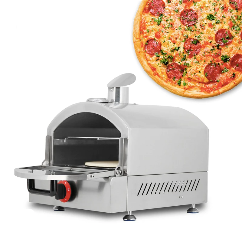 Commercial Outdoor Pizza Snack Machine Portable Mini Gas Pizza Oven With 13 Inch Pizza Stone