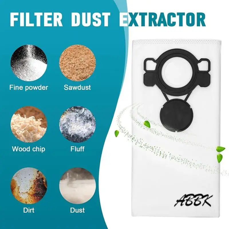 ABBK-12Pcs Dust Bags Fornilfisk 107419593 ATTIX33/44,Vl200aero 20/21,Aero 25/26/31,VC2010L/VC2511 Vacuum Cleaner Parts