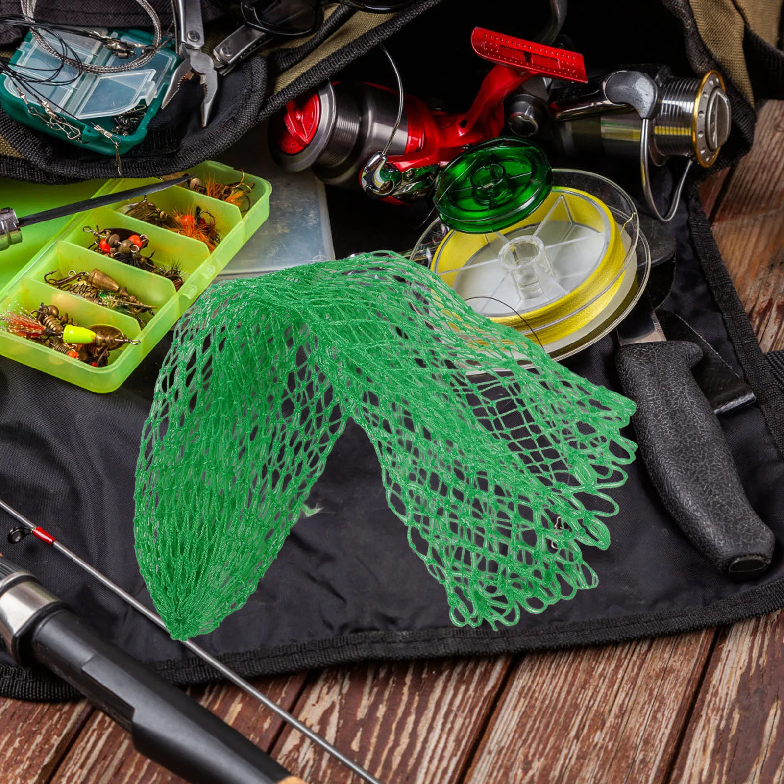 

Fishing Net Replacement Head Large Qing Mesh Lightweight Fish Landing Net For Saltwater Freshwater Small Fish Catching Tool