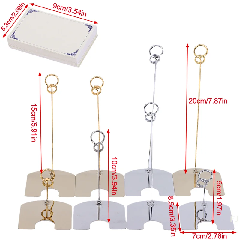 [YU]Metal Label Clip Bread Price Card Bakery Cake Shop Card Clip Display Stand Photo Memo Note Holder For Office Wedding Party