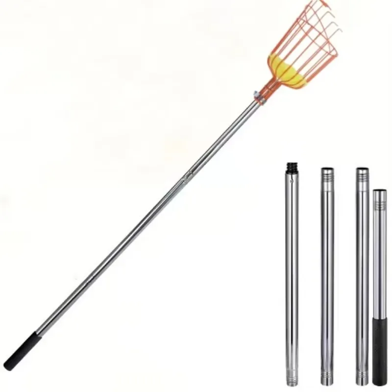 Deep basket fruit picking machine head, convenient fruit picker catcher, apple, peach picker, garden picker