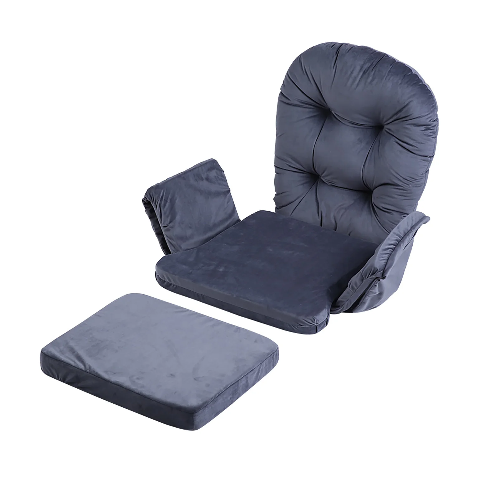 Soft Velvet Cotton Chair Cushion Stool Pad Set Warm Cover for Home  Gray Color Chair Cushion Set