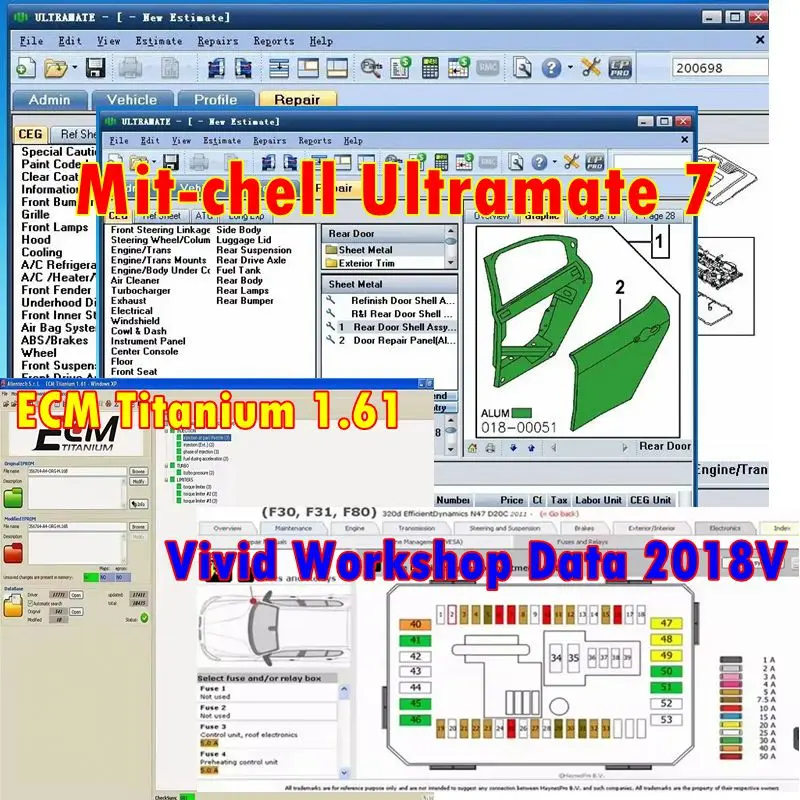 2026 Hot! NEWEST Mit-chell Ultramate 7 Complete Advanced Estimating System + Vivid Workshop Data Automotive+ECM Titanium 1.61