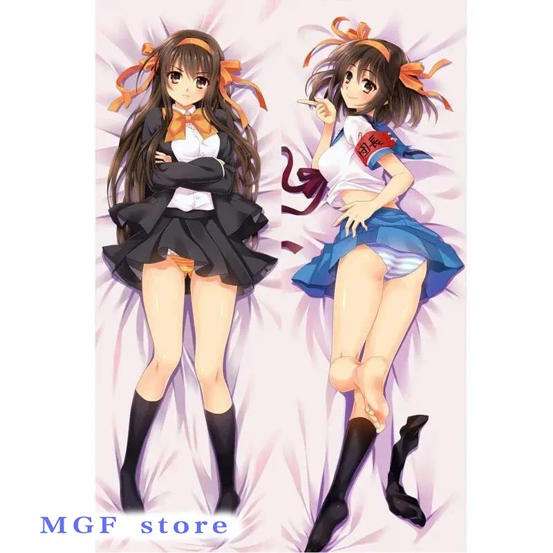 

Аниме 50*160 см Suzumiya Haruhi Dakimakura шарнирная наволочка для тела реквизит двухсторонняя наволочка с принтом постельное белье Декор подарок