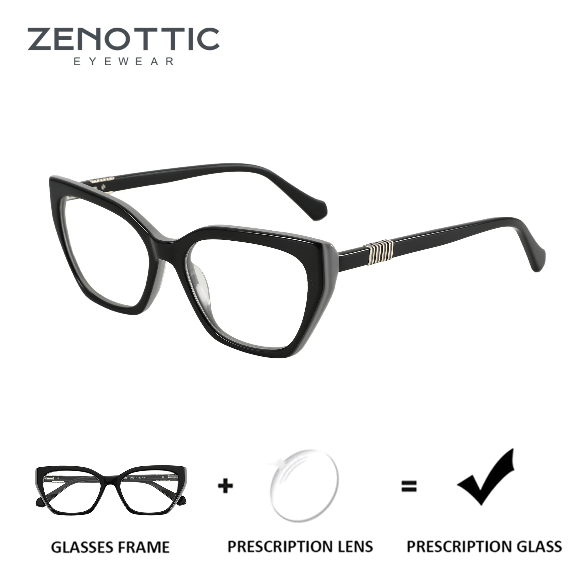 

ZENOTTIC модные квадратные очки по рецепту весенние очки для близорукости ручной работы из ацетата с бабочкой оптические очки для женщин