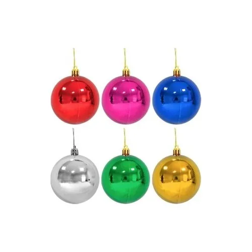 Happyland 1 Package Christmas Pine Tree Ornament Colorful Ball 6 cm 6'lı