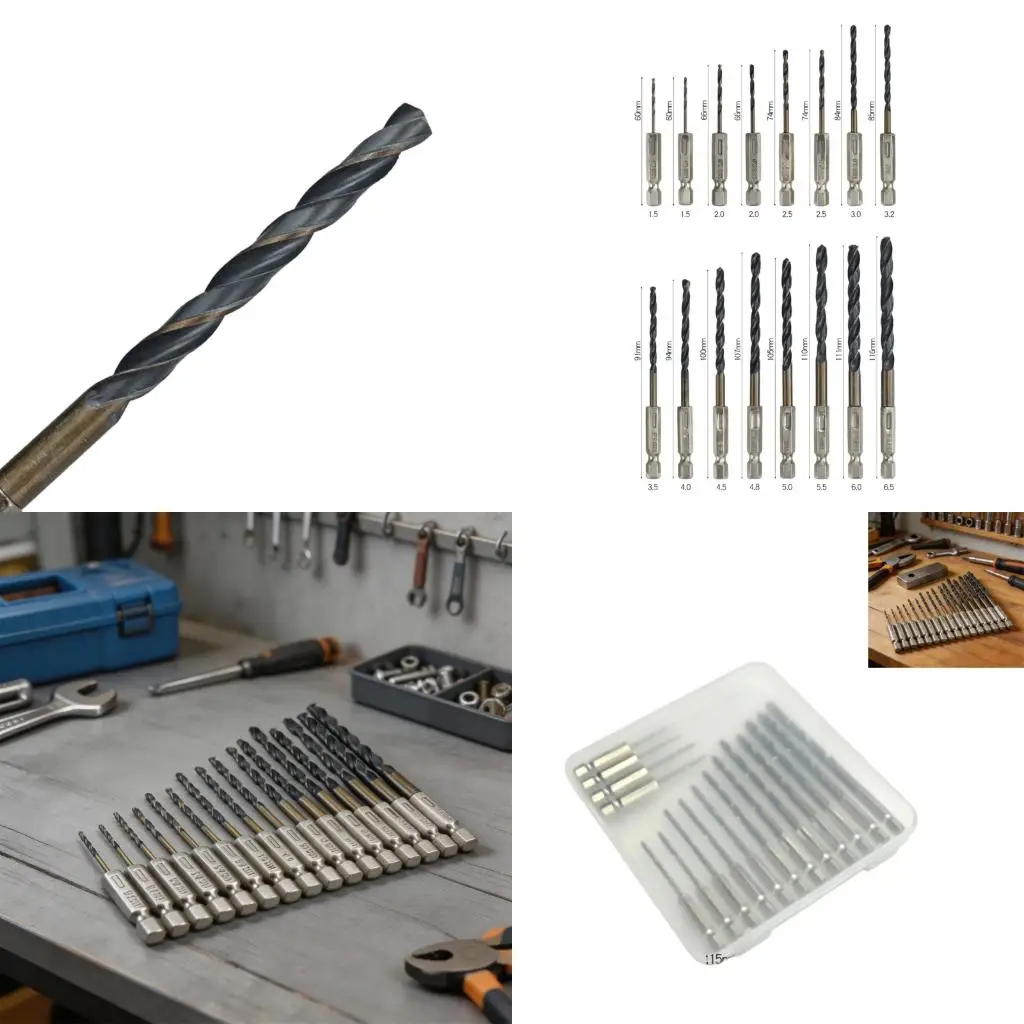 

16Pcs Twist Drill Bits for Metal Plastic Shank 1.5-6.5mm Drill Bit high quality