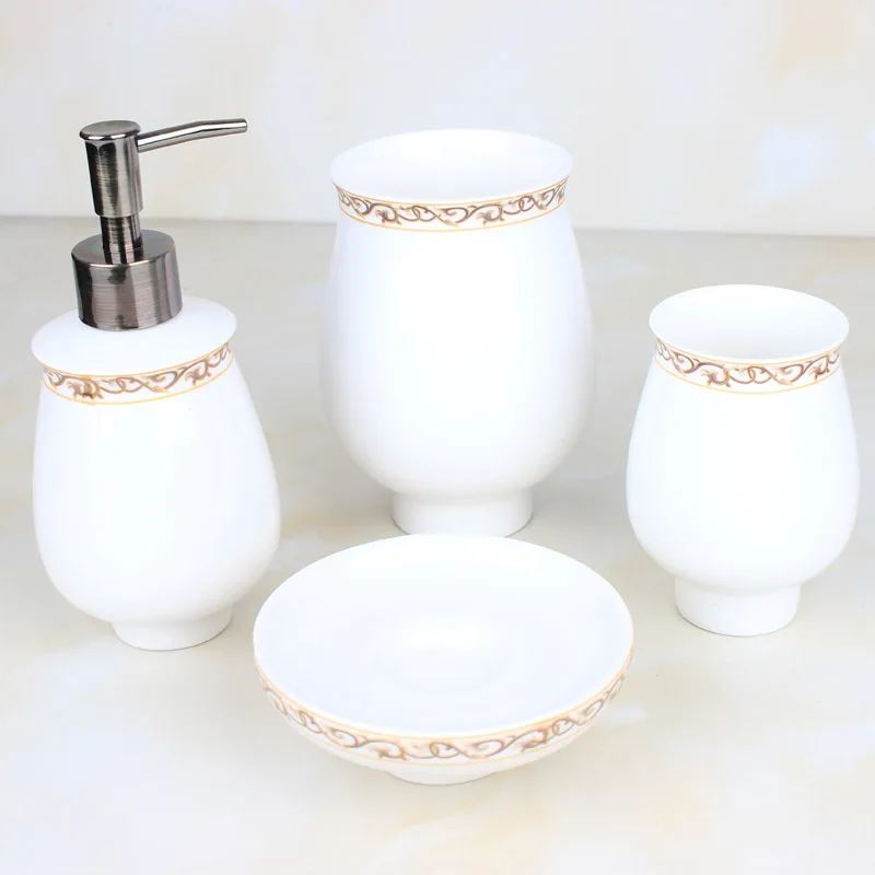 IMPEU Ceramic Accessories Parts, Toilet Brush Cup, Brush Bar, Soap Dish, Soap Dispenser, Tooth Brush Cup,