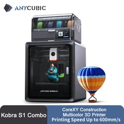 Anycubic Kobra S1 Combo Multi-Color 3D Printer Up to 600mm/s High Speed Printing Auto Leveling CoreXY Structure Direct Extruder