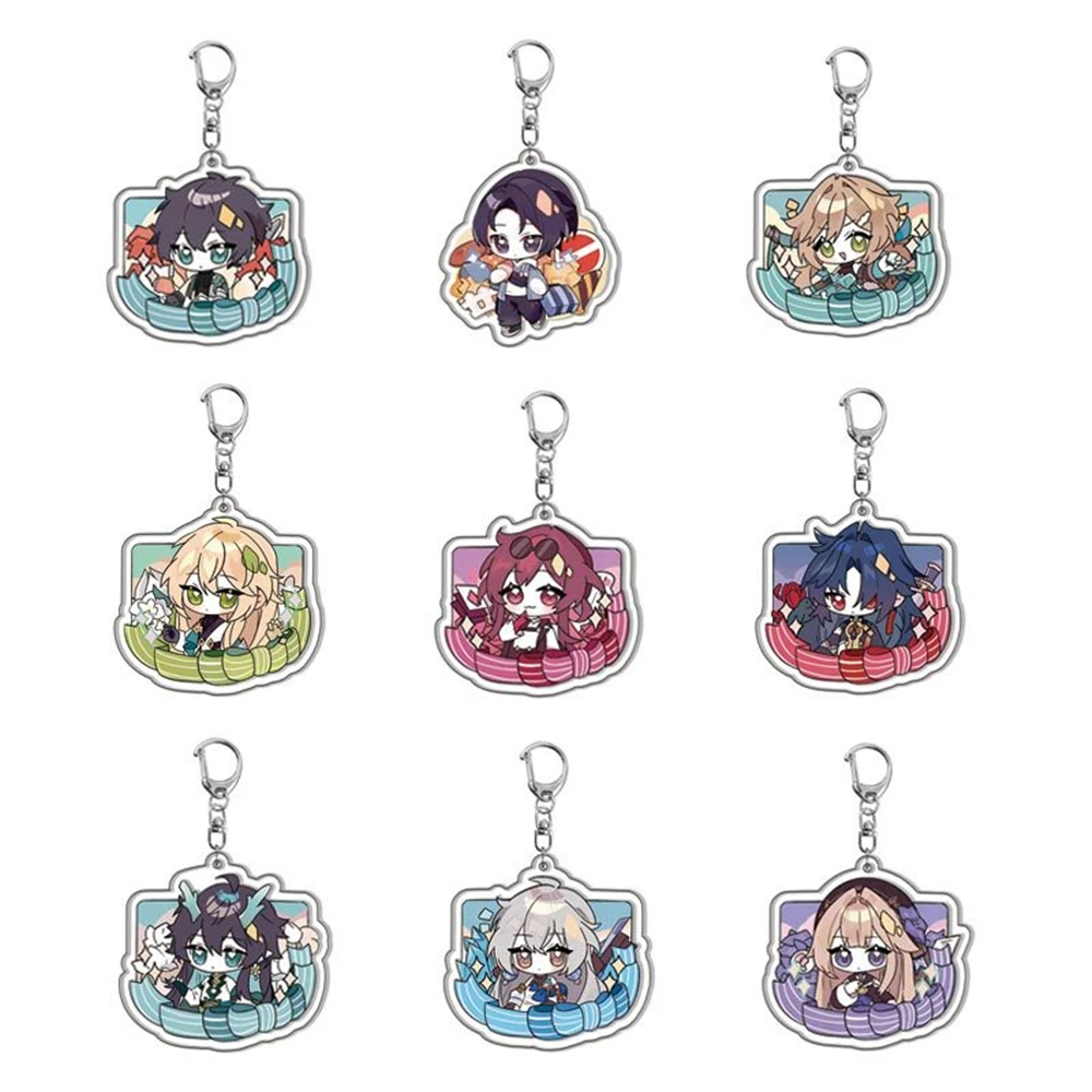 Game Honkai：Star Rail March 7th DanHeng lmbibitorLunae Cosplay COSTUME Acrylic Keychain Key Accessories Pendant Prop Xmas Gilf