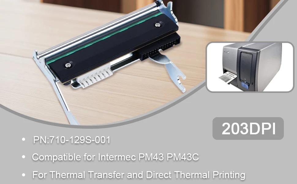 Neuer, hochwertiger PM43-Druckkopf 710-129S-001 für Intermec PM43-Thermodruckkopf, 203 DPI. – Detail 1