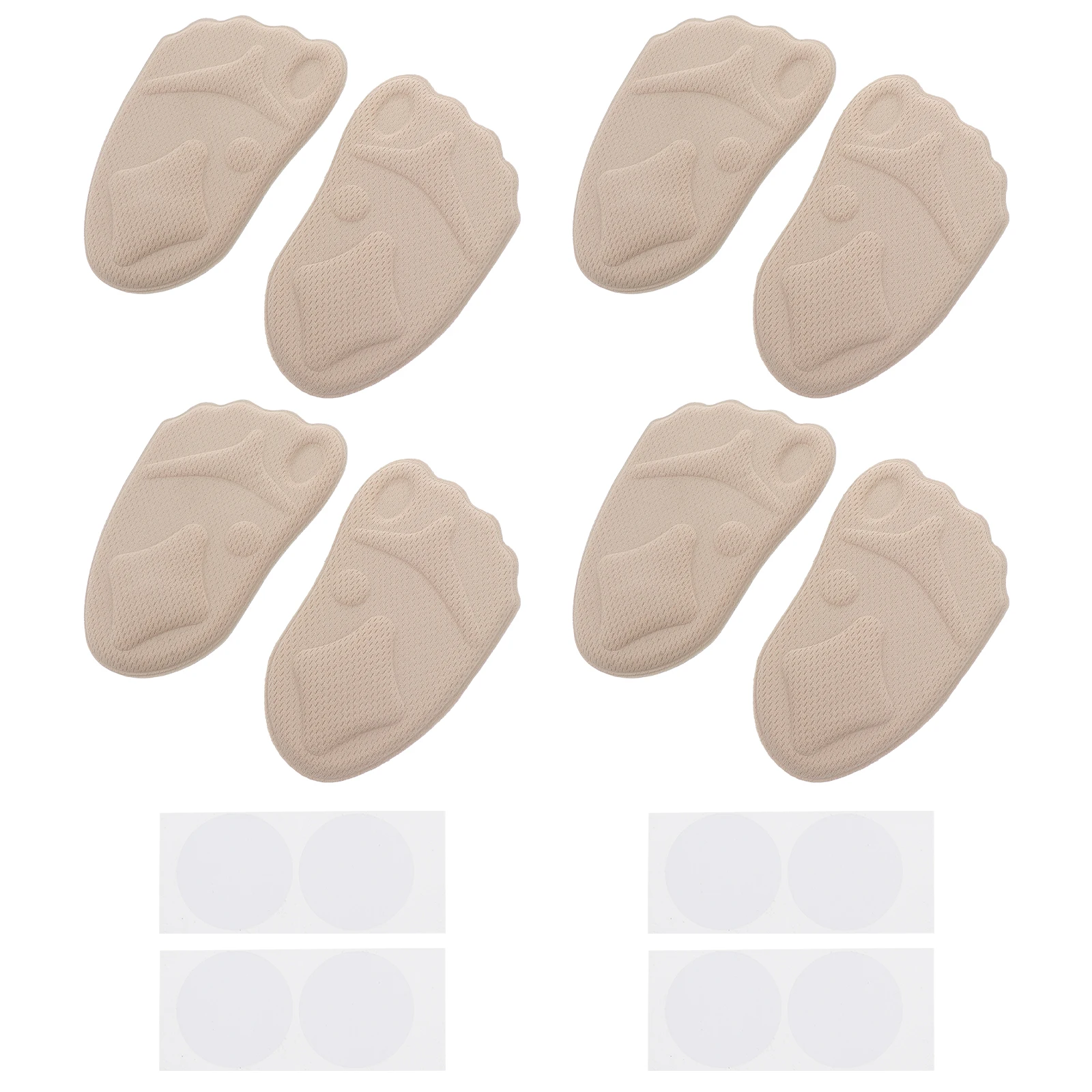 

8pcs Foot Care Tools Sponge Mesh Forefoot Pads Shoe Inserts High Heel Invisible Insoles Adjustable Comfortable Pressure Relief