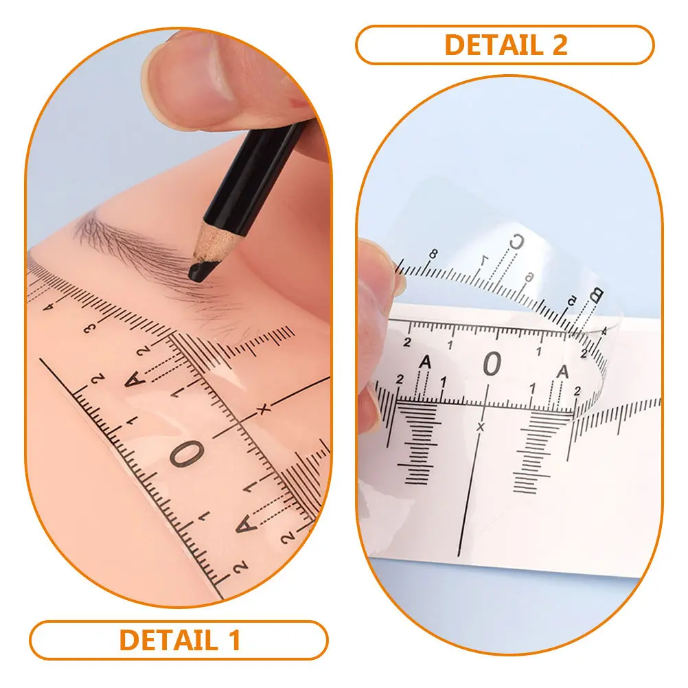10Pcs Eyebrow Mapper Ruler for Women Easy Cut Line Adjustable Brow Shaper Leveling Measurement Drawing Perfect Symmetrical