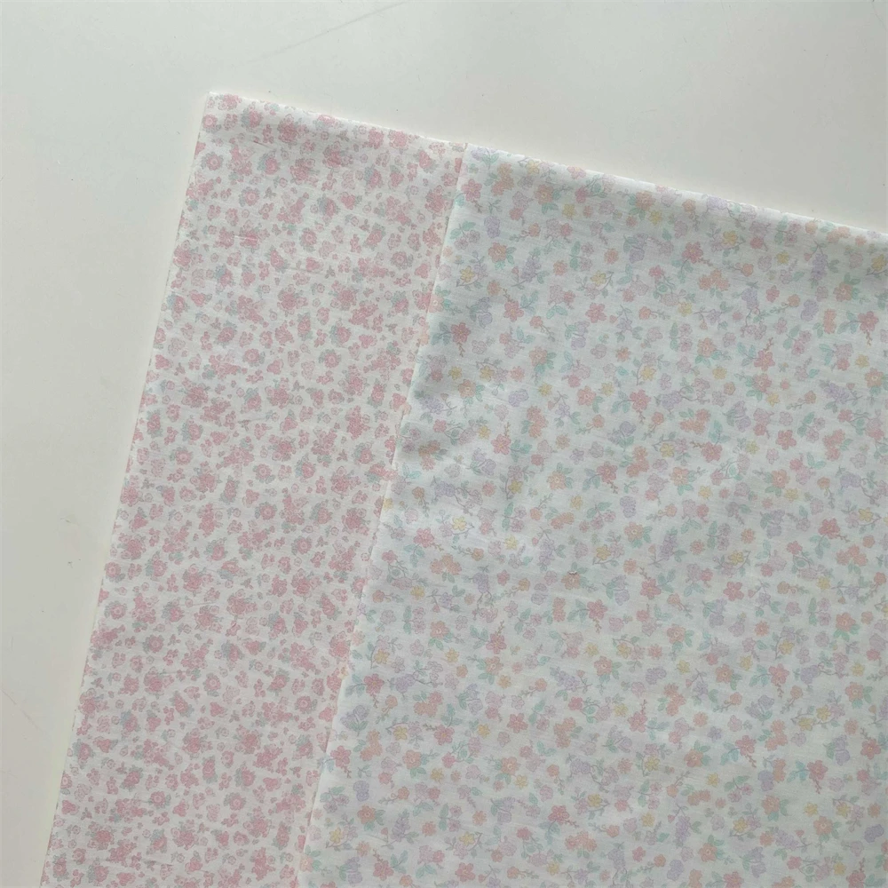 

Тонкий хлопок из чистого хлопка, зеленый, желтый, с цветочным принтом, кукольная рубашка, кольцо, домашняя одежда, платье, ткань ручной работы, ткань «сделай сам», 60, ткань для шитья