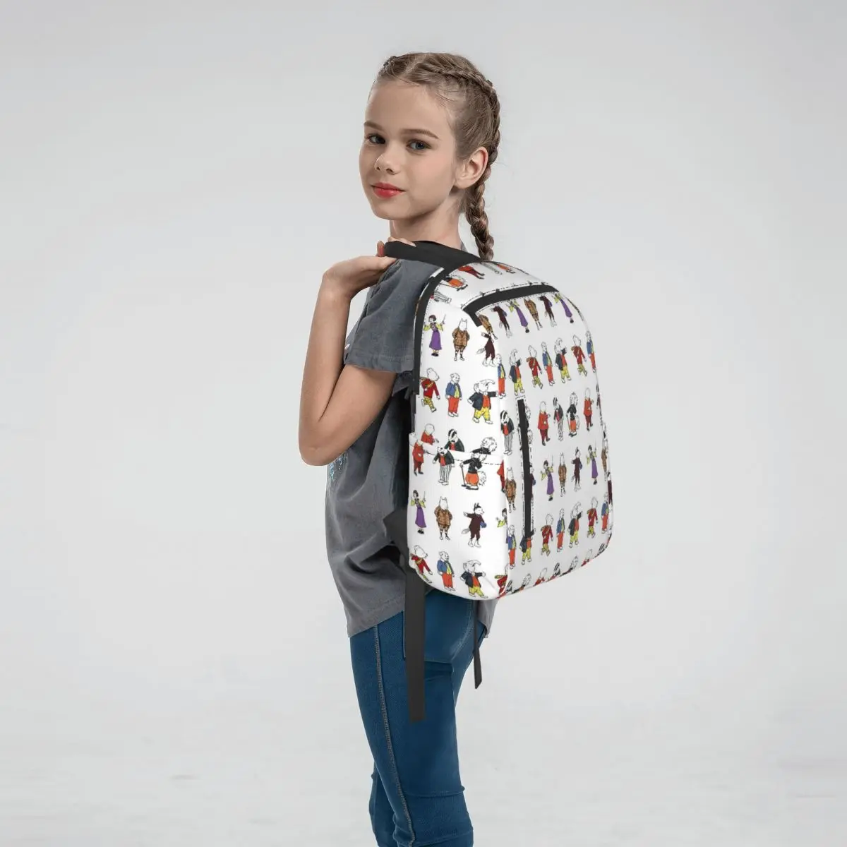 Rupert Bear And Friends Backpack Large Capacity Boys Girls BookBag School Bag Shoulder Bags for Men Women