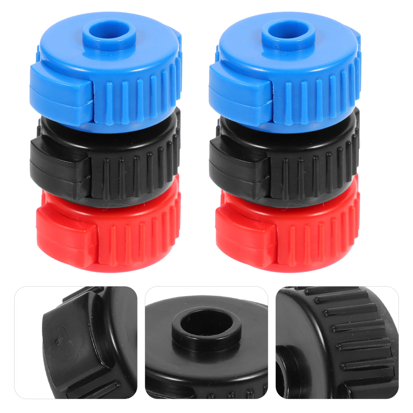 

6pcs Cymbal Nuts Cymbal Attachments Drum Nuts Black Blue Red Drum Accessories Durable Replacement Kits Fixing Parts