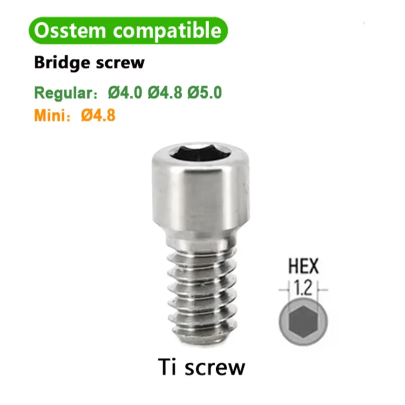 Dental Accessories M1.4 Titanium Screw for Osstem Multi Unit Abutment Dental Implant MUA Screws High Precision Fastener