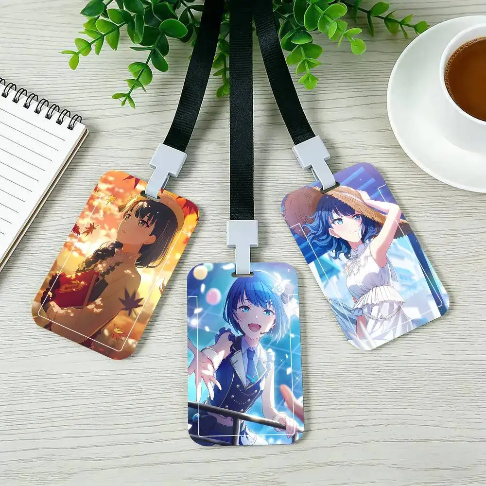 Kiritani Haruka Animation Game Project Sekai Black Lanyard Card Holders Student Meal Cards And Campus Ids School