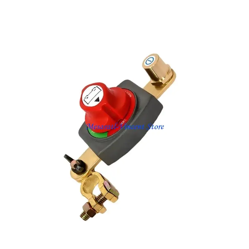 

A70F Universal Battery Isolator with Brown Knob Battery Shut Off Switches Car Truck Top Post Battery Disconnect Switches