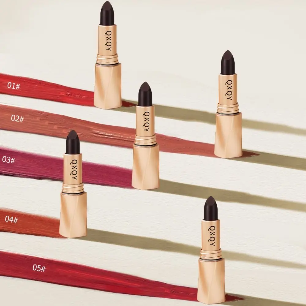Batom hidratante fosco à prova d'água, bálsamo labial sólido, coloração multicolorida, cuidados com os lábios, maquiagem