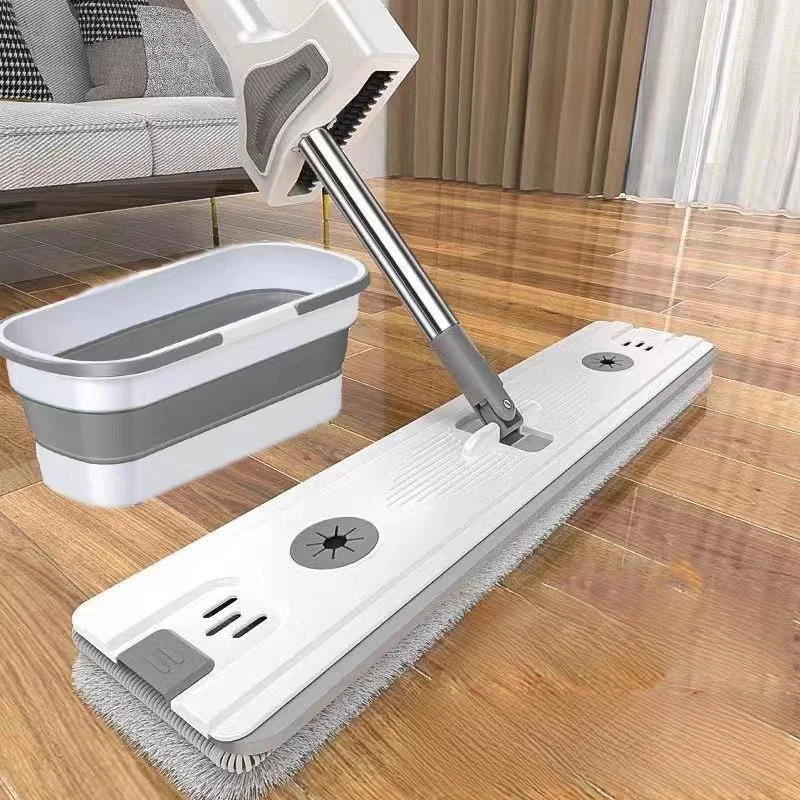 

New Large Size Mop Flat No Hand Wa Absorbent Water Floor Cleaning Tool Home Use Mop Buet Dustpan And Broom Set
