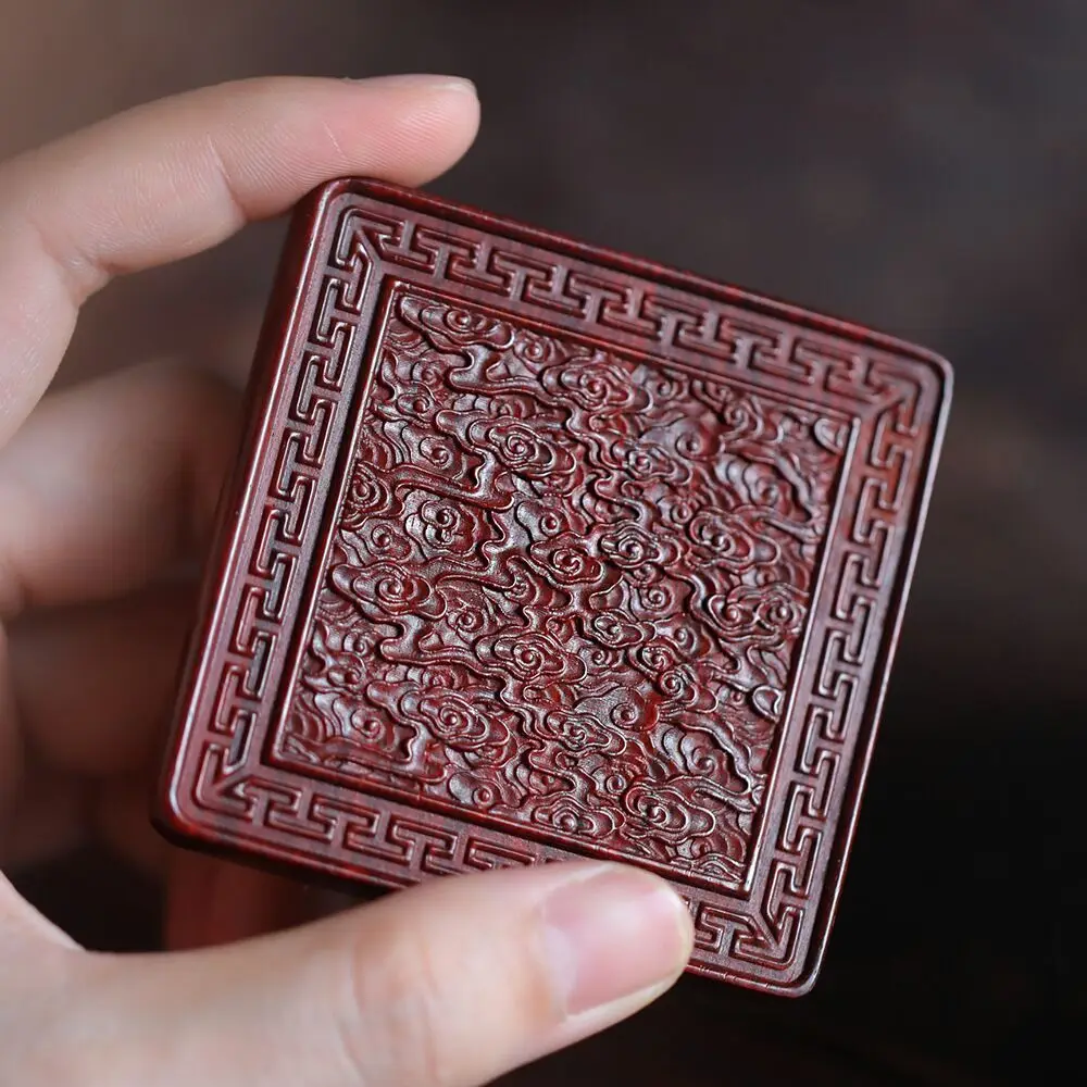 Small Leaf Red Sandalwood Tea Cup Pad Kung Fu Tea Cup Insulation Mahogany Wen Play Holder Hand Carved  Wood  Ceremony