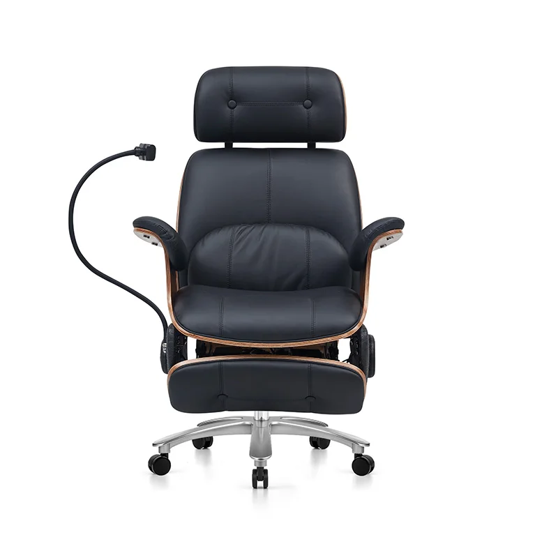 كرسي كهربائي للرئيس كرسي جلدي كرسي مكتب منزلي مريح كرسي كمبيوتر مستقر مكتب مريح #2