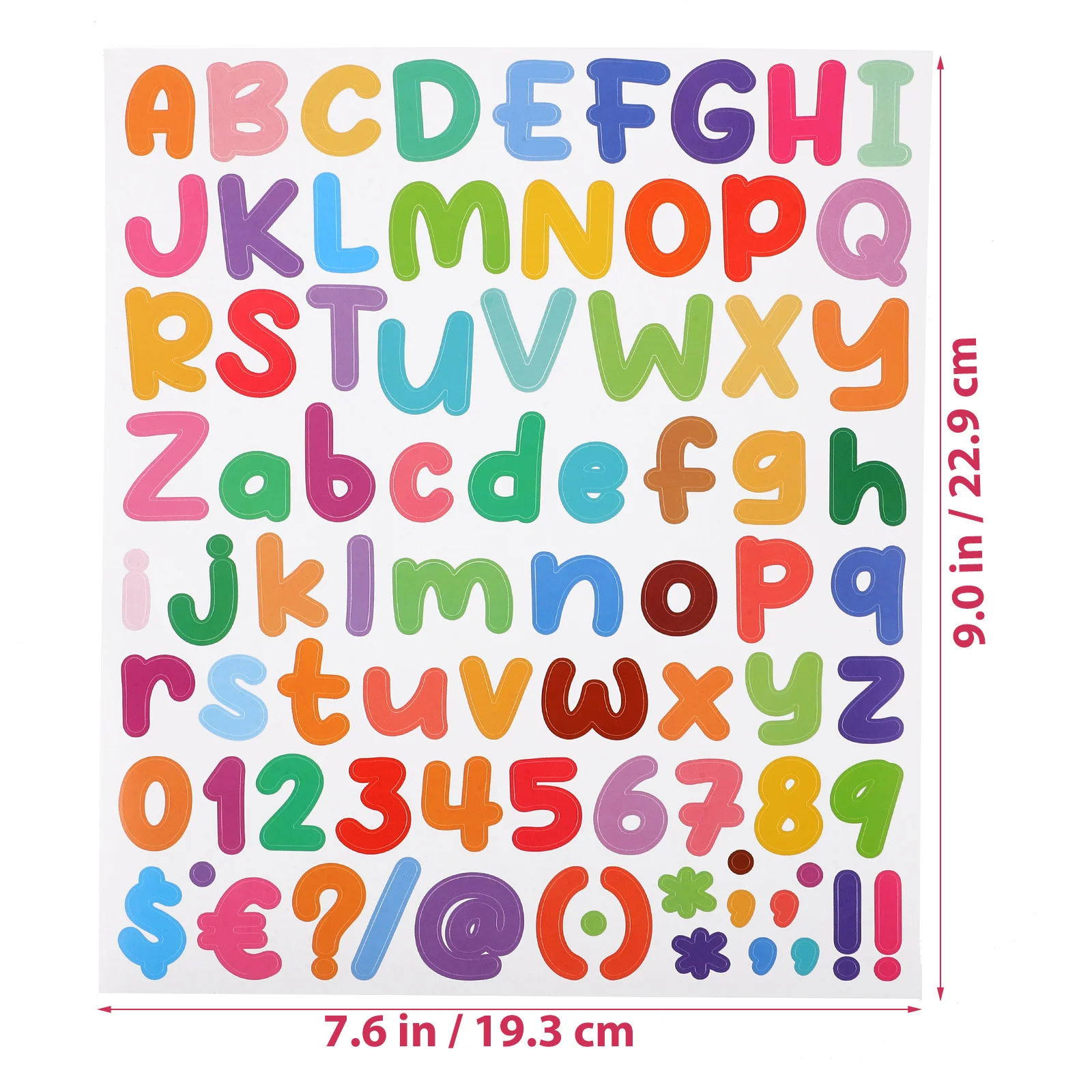Stiker Huruf Angka Warna-warni Label Alfabet Untuk Kerajinan Scrapbooking Dekorasi Diy Stiker Alfabet Berwarna