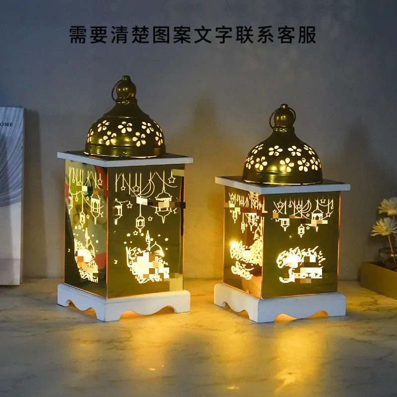 Cross-border spot delivery, Arabic style lanterns, wrought iron home decoration ornaments, festive atmosphere decoration