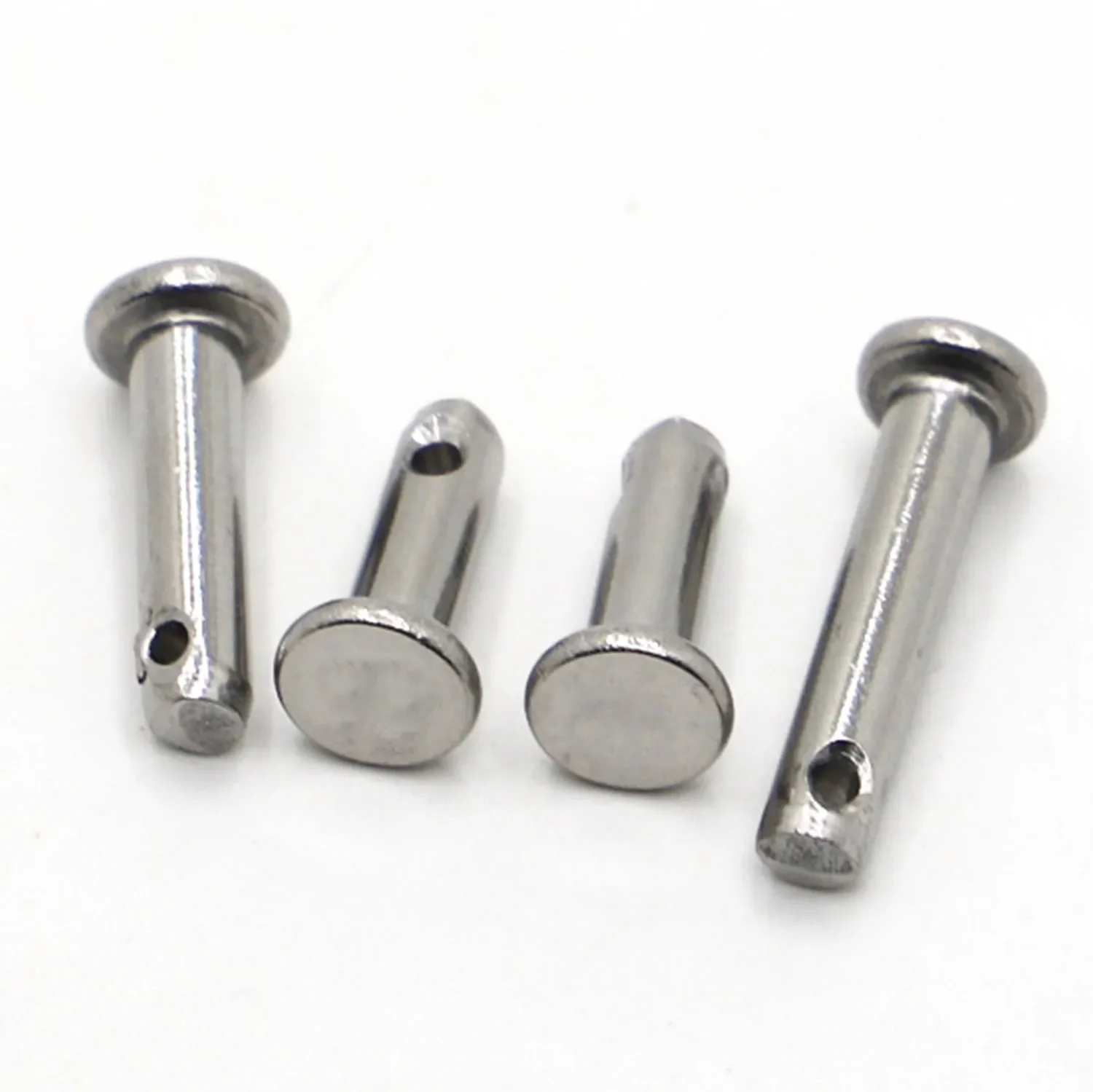 M3 M4 M5 M6 M8 M10 M12 304 A2-70 Stainless Steel Axis Pin Flat Head Cylindrical Pin with Hole GB882 Dowel Pin Roll