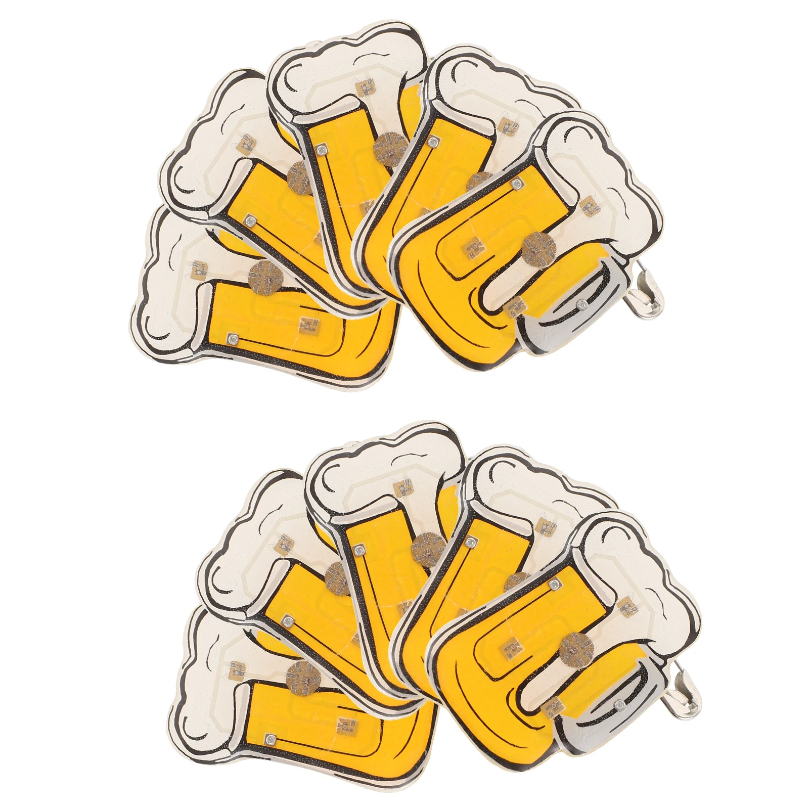 

15pcs Glowing Beer Mug Brooches Novel Creative Fashion Women Clothes Accessories Enamel Pins Collar Badge Gifts
