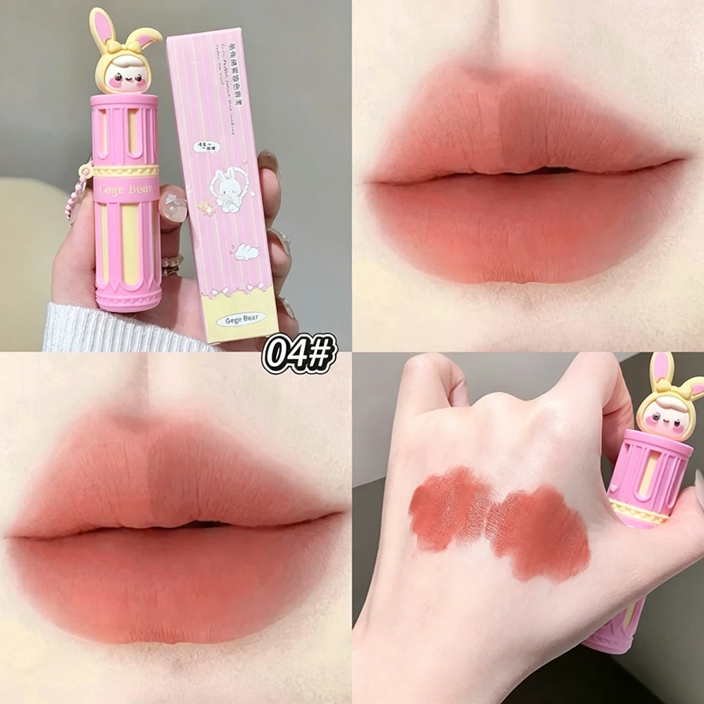 

Cartoon Velvet Lipstick Mist Long Lasting Lip Mud Smooth Matte High Pigment Natural Gentle Lip Gloss Lipstick Gift Makeup