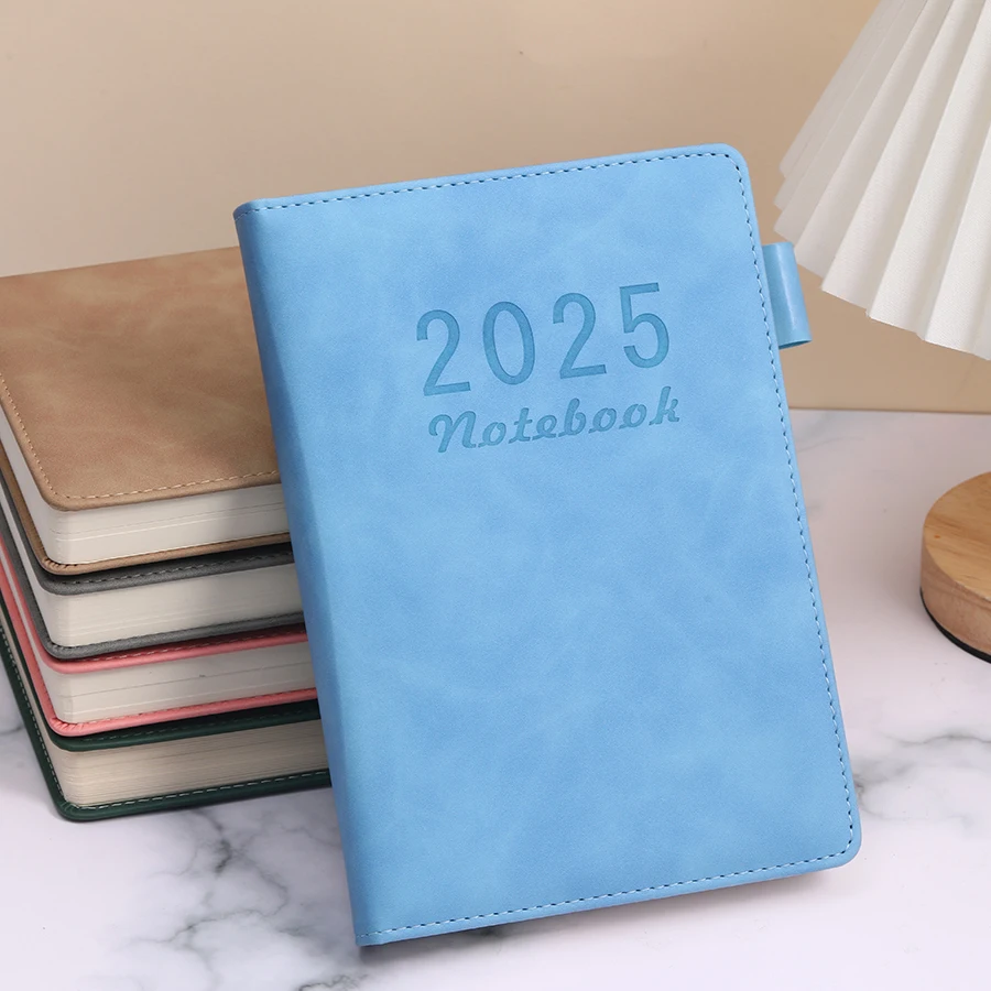 2025 New Minimalist Notebook 200 Page Diary Double sided Writing, Soft Leather, Business Meetings, School, Family, Love Daily