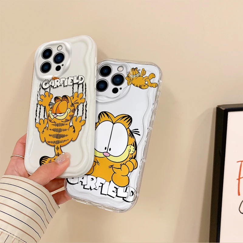 Funny Cute Cartoon G-Garfields Phone Case For iPhone 16 Pro Max Case 15 14 13 12 11 8 7 Pro X XR XS Max Non-Slip Dustproof Cover