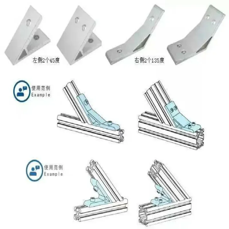 

Aluminum Profile Bracket Industrial High Intensity Corner for 2020 2040 3030 3060 4040 4545 4590 4080 5050 50100 6060