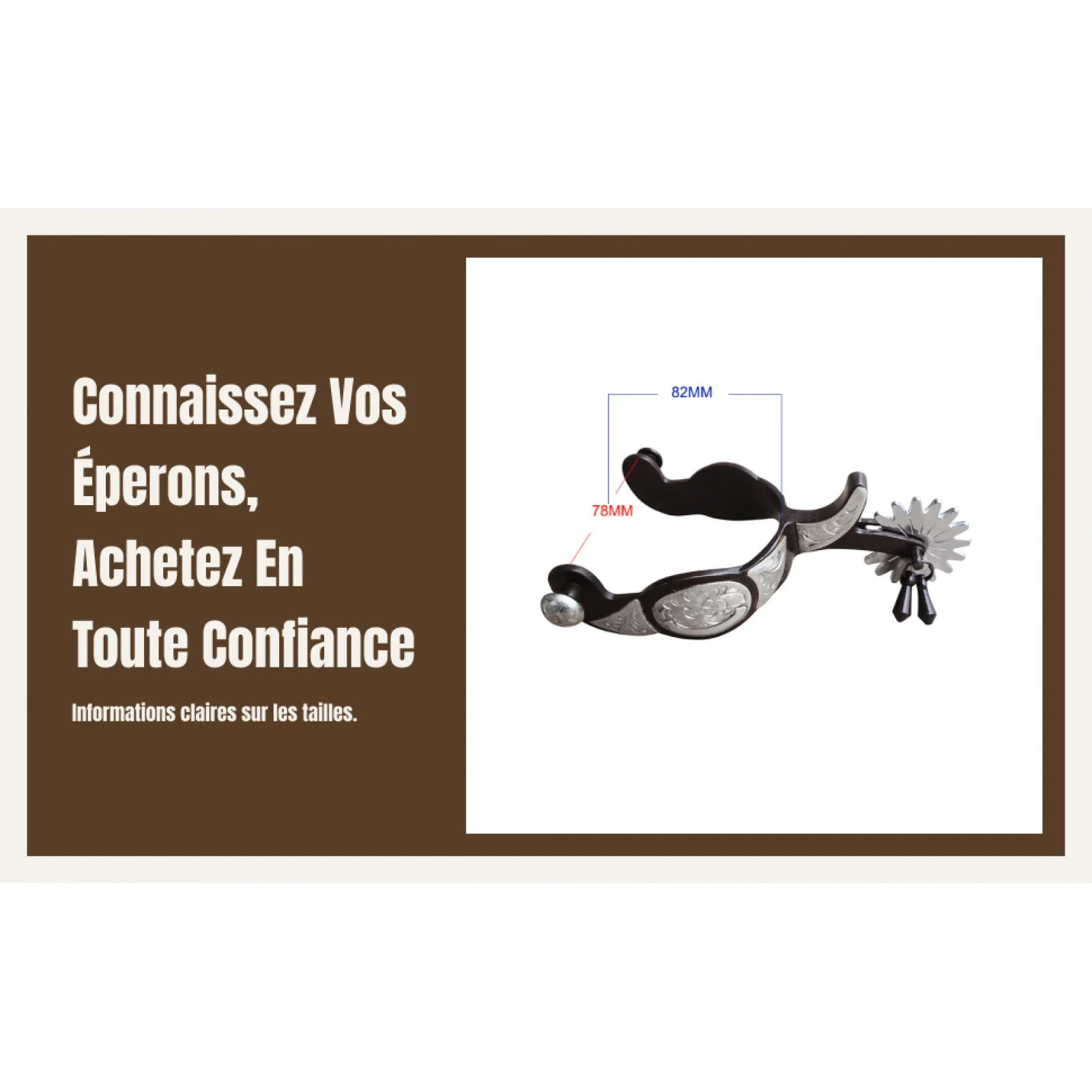 

Sturdy Stainless Steel Equestrian Gear Western Horse Boot Accessory for Ranch Men and Women Riding