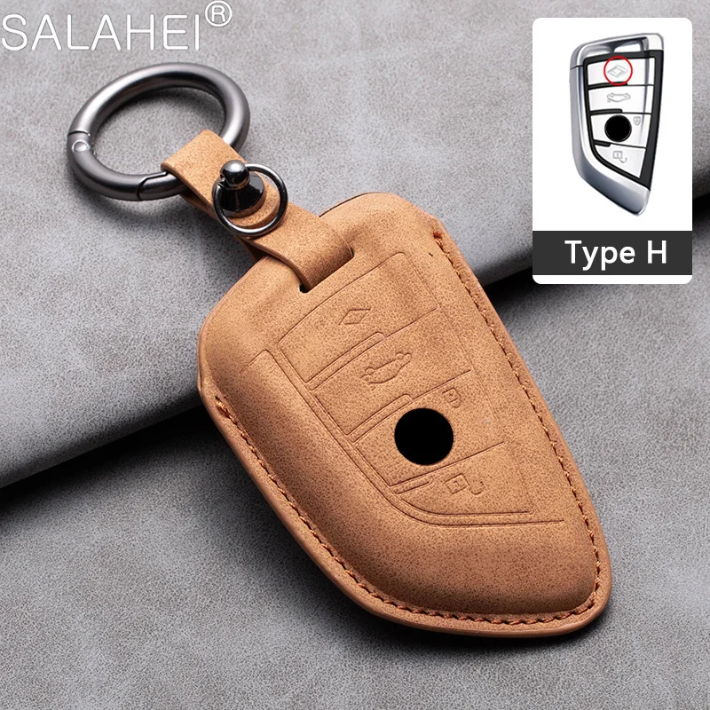 Hot Sheepskin Car Key Case Cover for BMW X1 X3 X4 X5 F15 X6 F16 G30 7 Series G11 F48 F39 520 525 G20 118i 218i 320i Accessories