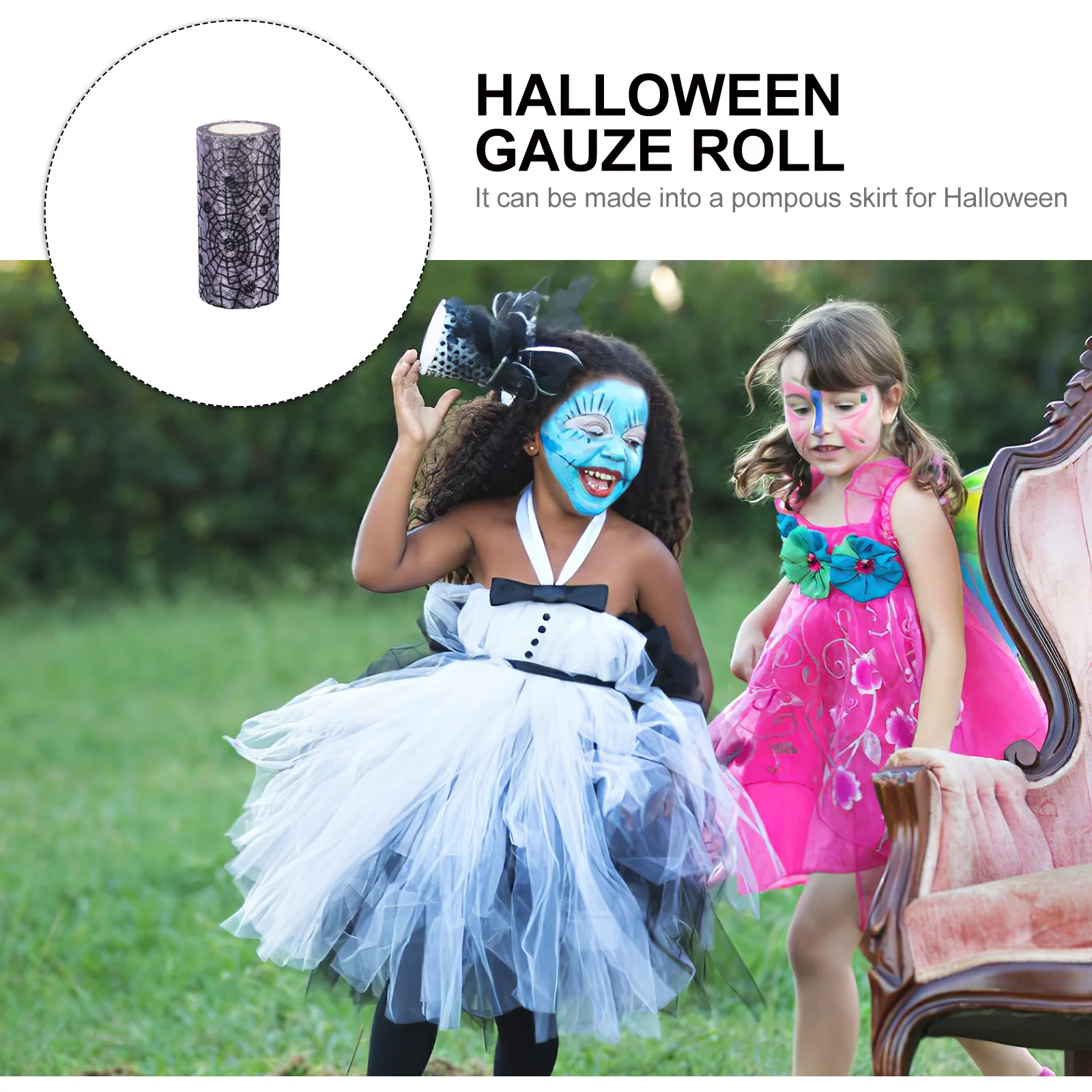 

1 Roll Multi-Function Decorative Mesh Ribbon Premium Polyester Wrap Ribbon DIY Gift Tulle Craft Festival Supplies Halloween