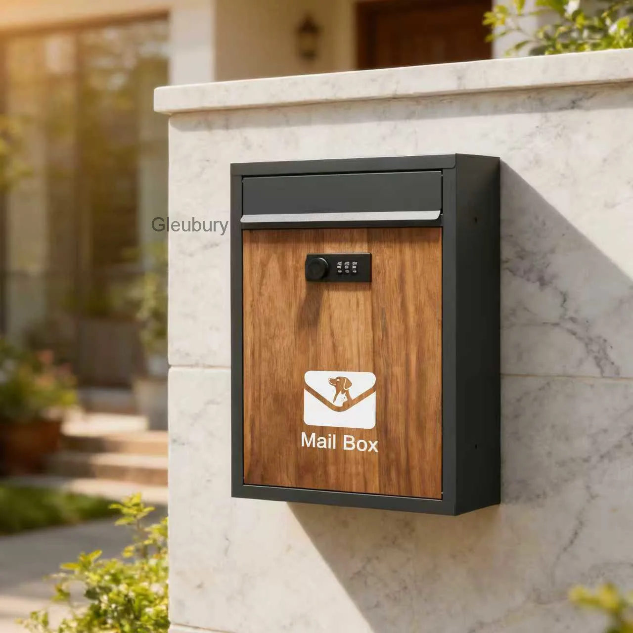 Modern mailbox for villas, outdoor magazine and milk delivery, large-sized suggestion box, outdoor letterbox, UV-printed
