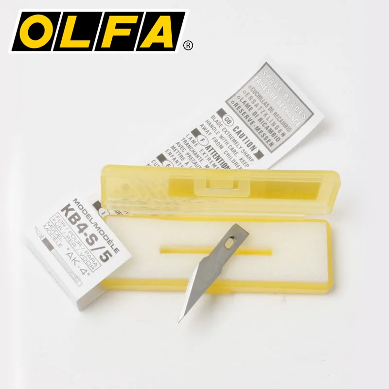 OLFA KB4-S/KB4-F Precision Art Replacement Blade 5pcs Blades for Professional Art Knife AK-4