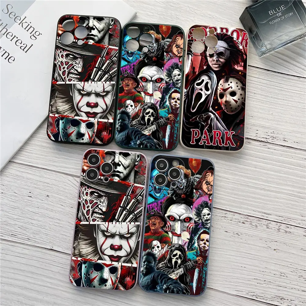 

Halloween Michaels Myers Phone Case For iPhone 17 16 15 14 13 12 11 Pro Max Cases For iPhone 17Air 16 Plus 16E XS Silicone Cover