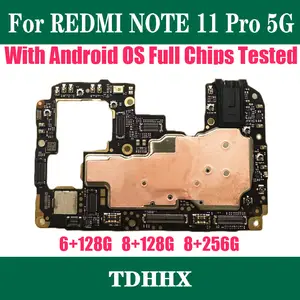 Bilashmart 100% Working Mainboard Xiaomi Hongmi Redmi Note 11 Pro 5G Motherboard Unlocked 128GB 256GB Global ROM Logic Board